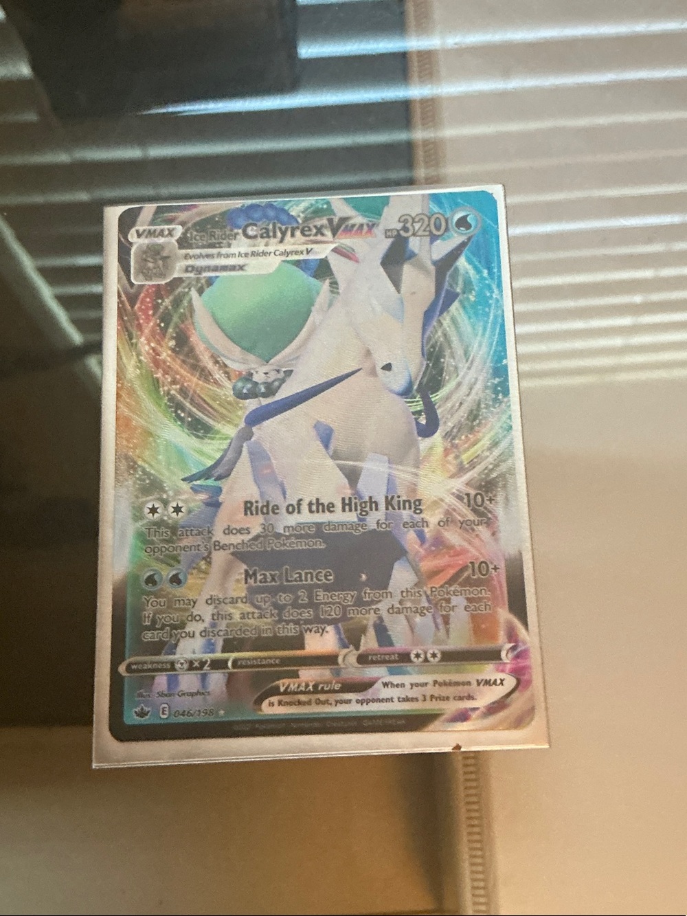 Calyrex VMAX Full Art Pokémon Card - Holo Rainbow